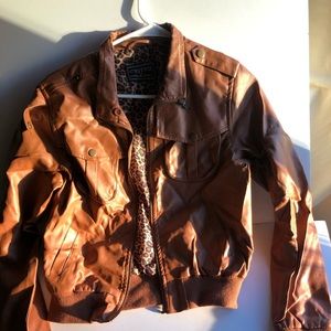 Light Brown faux leather jacket